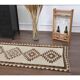 1970s Vintage Turkish Hand-Knotted Wool Cotton Red Runner Rug 83x363