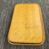 Wicker and banana leaf platter