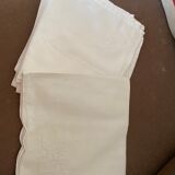 Lot of white linen towels
