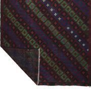 Turkish Kilim Yuruk Vintage 217x353 cm Geometric Green Blue Red