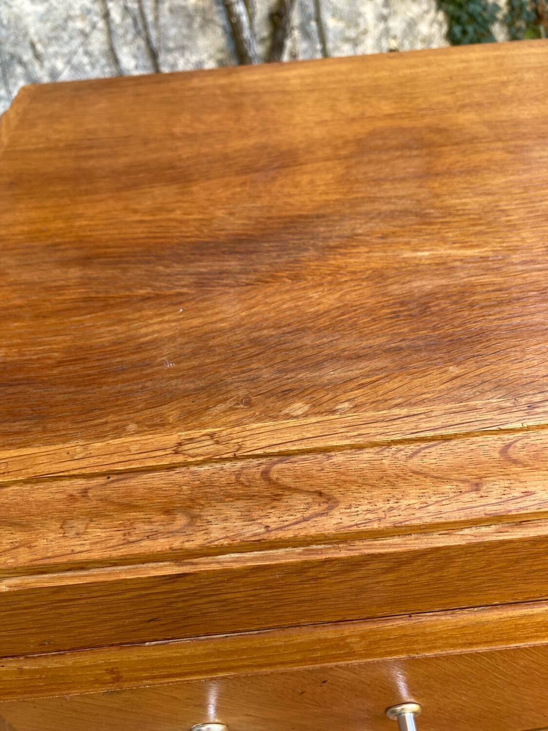 Vintage chest of drawers with compass feet