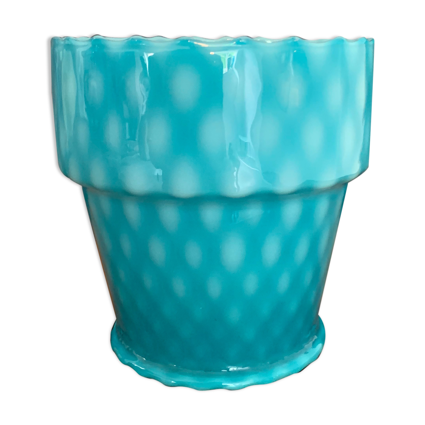 Vintage opaline opaline vase cache-pot