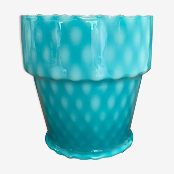 Vintage opaline opaline vase cache-pot