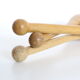 Set of 3 vintage juggling pins, beech wood, vintage