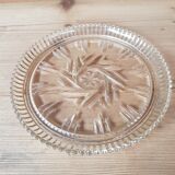 Round plate plate chiseled glass