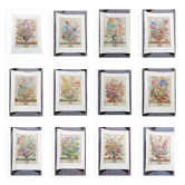 Lot Gravures Florales du XIX siècle - Impression D'art Vintage Fleurs - 12 mois - Robert Furber