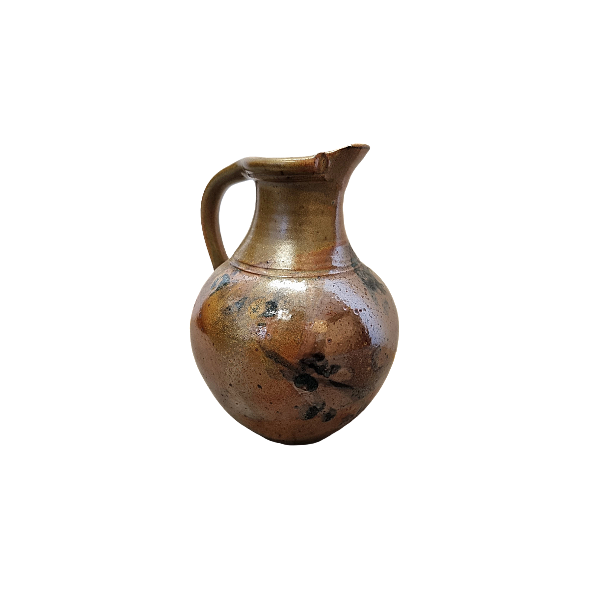 Vintage Handmade Brown Ceramic Jug, 1960/70s