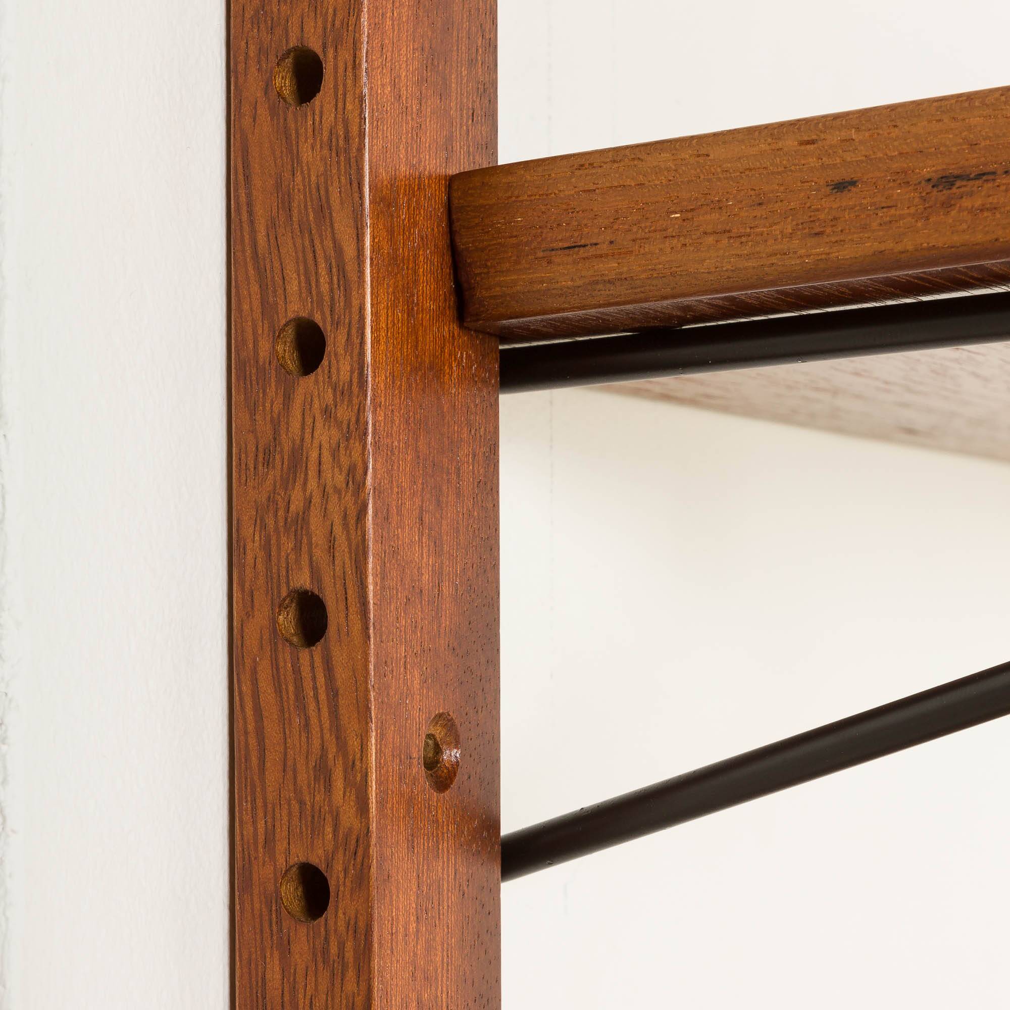 Danish mid century shelving system, set of 6 shelves, 1960s