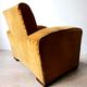 Art Deco arm in mustard coloured velvet 1930/1940
