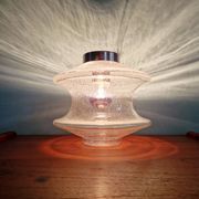 Ceiling light meerpaal in transparent bubbled glass, raak amsterdam, 1970