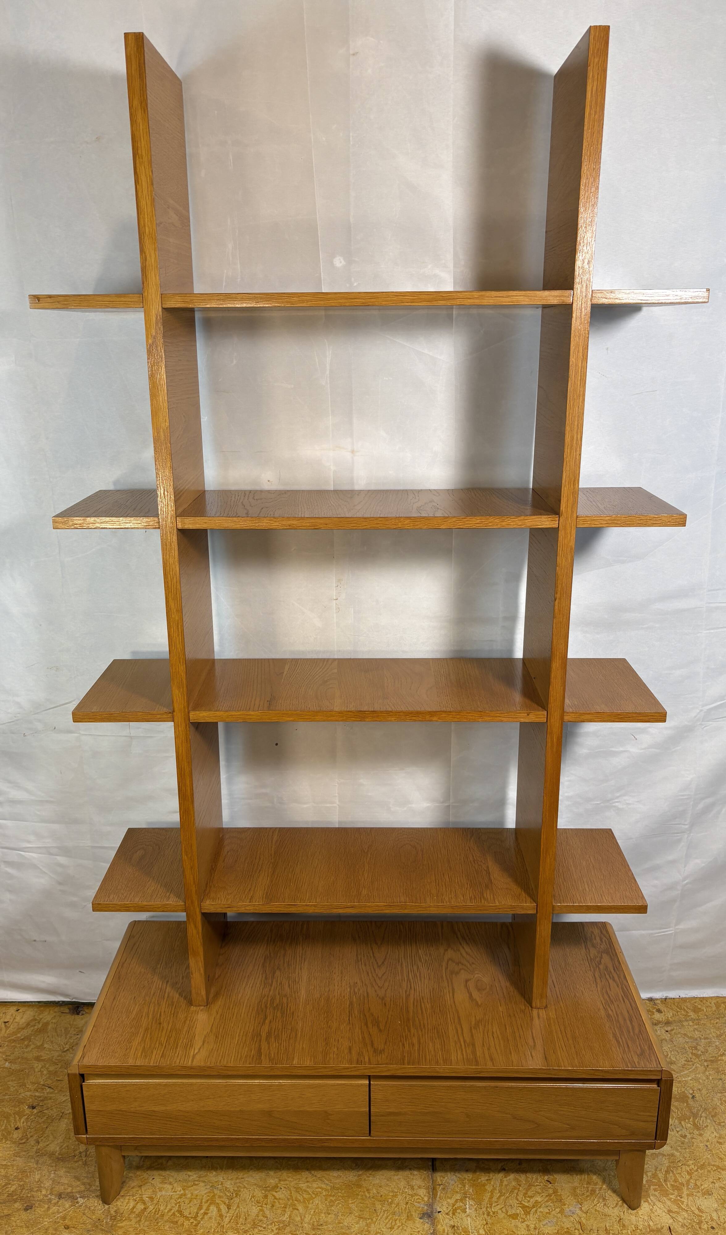 Unité de rangement en teck de style mid-century modern / Paravent d'inspiration scandinave