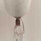 Vintage table lamp – twisted solid glass base & tulip shade
