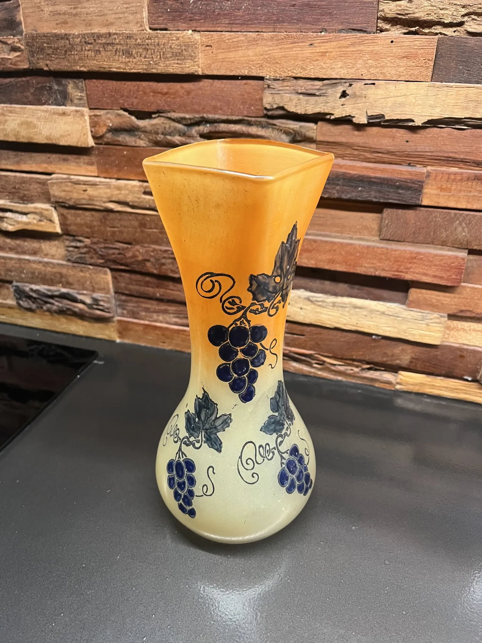 Enamelled vase Legras
