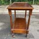 Vintage serving trolley dessert bar cart on wheels with wooden drawer m