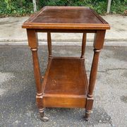 Vintage serving trolley dessert bar cart on wheels with wooden drawer m