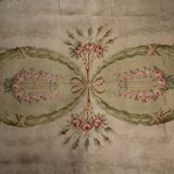 Antique Savonnerie French Carpet 1890 Handwoven Traditional French Antique Rug- 366x274cm