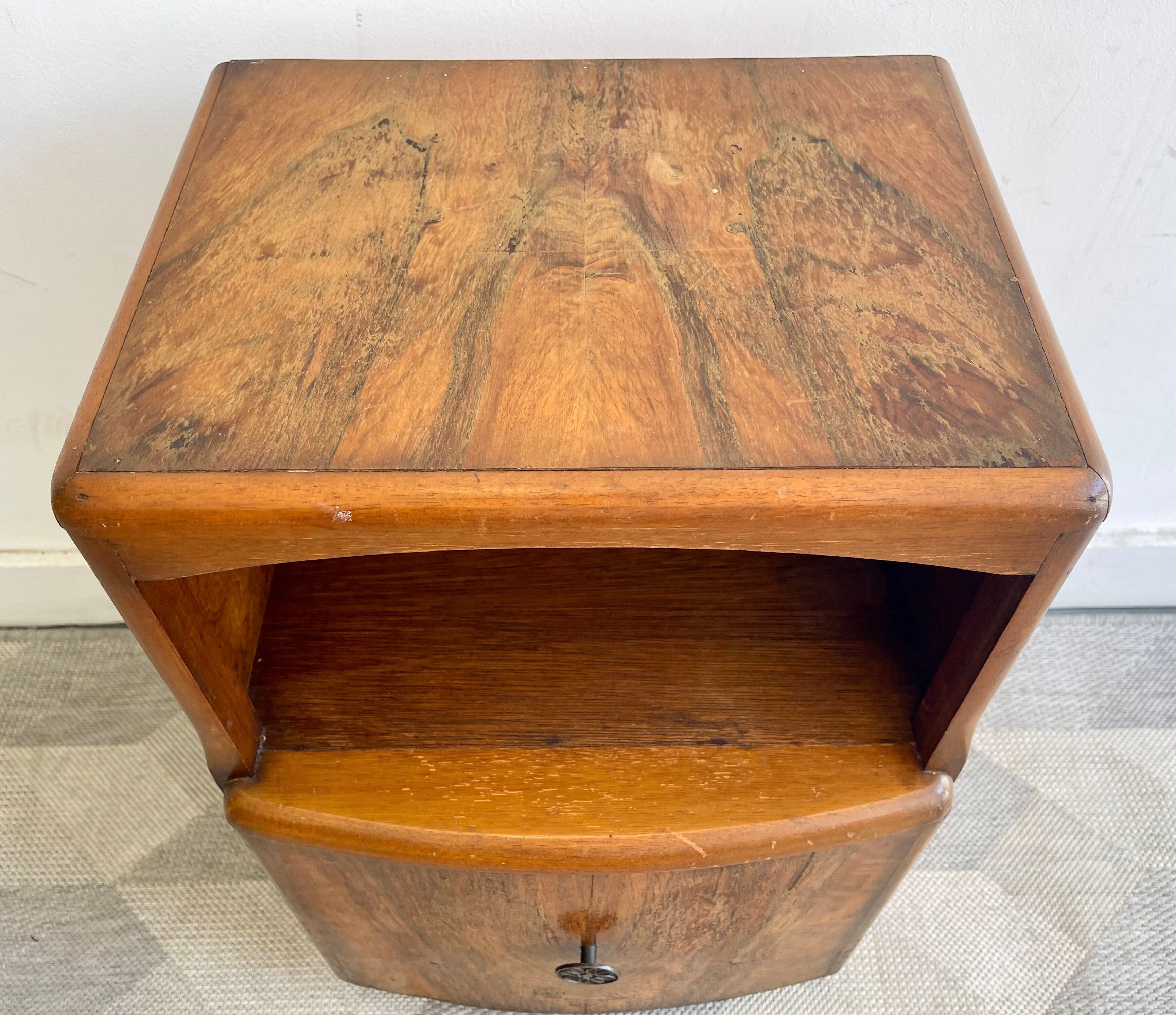 Art Deco Bedside Table Cabinet