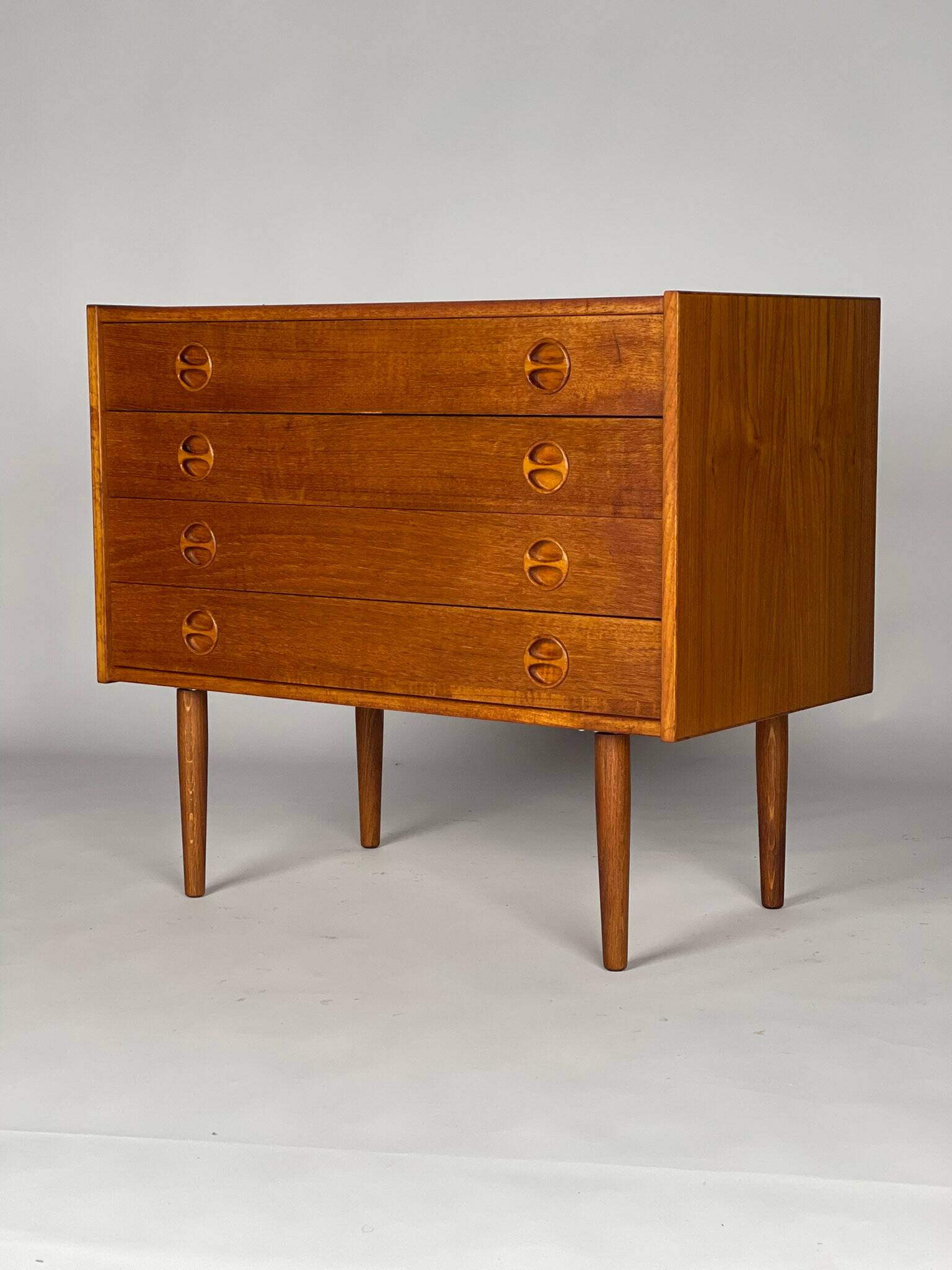 Scandinavian teak chest of drawers from the 1960s.