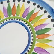 Rare 1950s cake plate villeroy & boch hand painted decor 'karla'