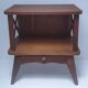 table chevet bois croisillons pieds compas vintage