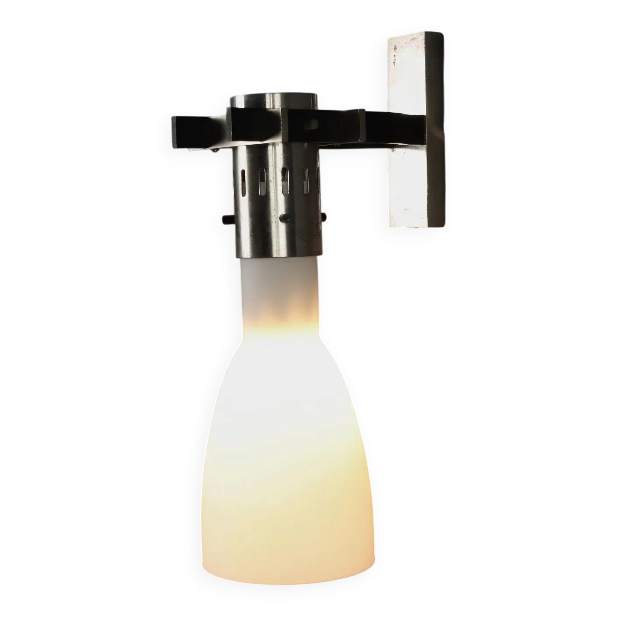 Vintage wall light in lacquered metal and glass, Italy, 1960s.