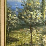 Modern Impressionist School HST - Nicolas Barriere - Landscape of the South la Ci
