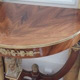 Empire-style half-moon console