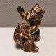 Two bear figurines from Danish Royal Copenhagen mid last century in sung glaze by Knud Kyhn (KK)