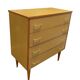Vintage 4-drawer chest of drawers 1960