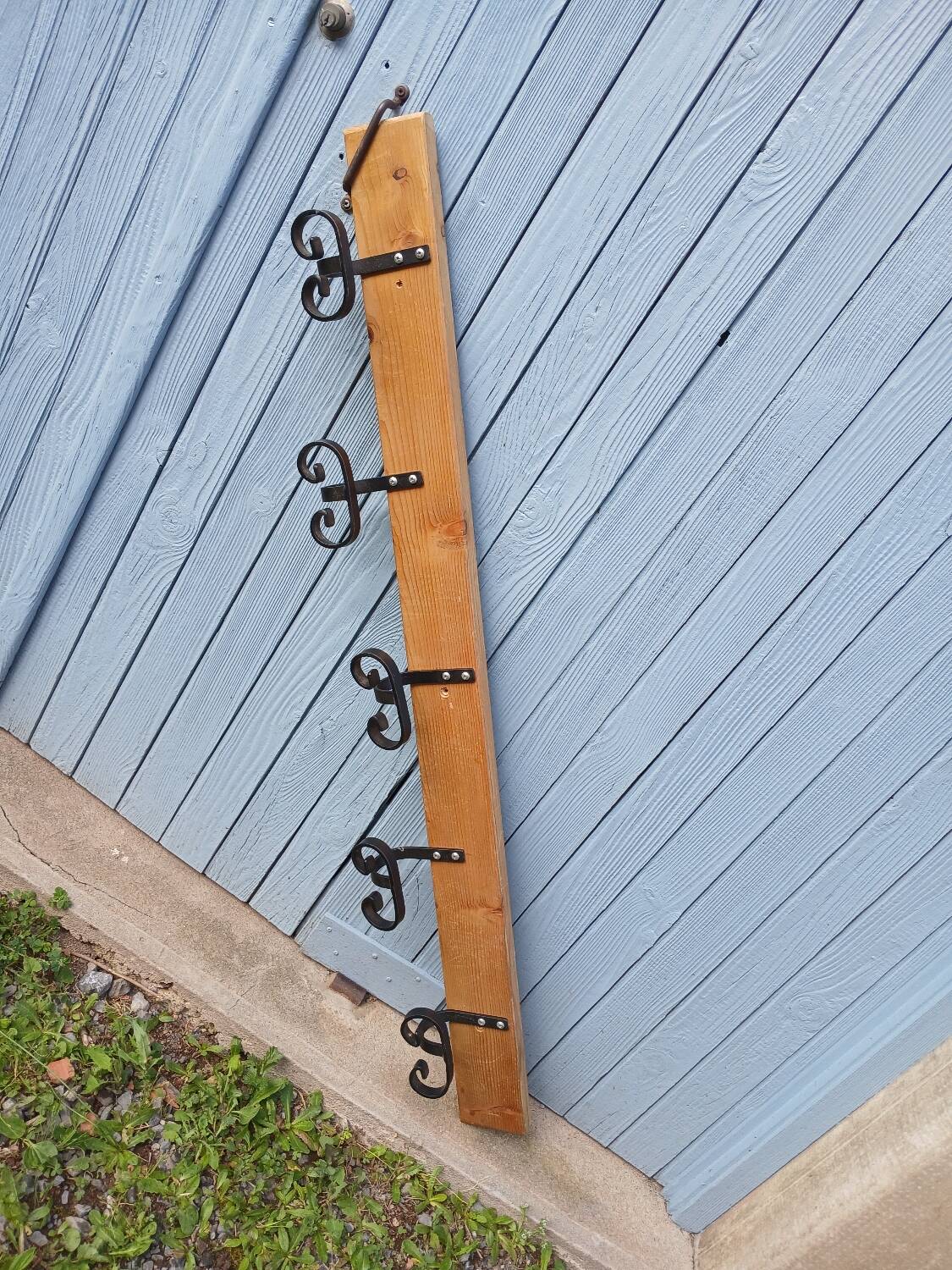 Antique wall coat rack