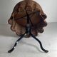 Table d'appoint ondulée en trompe-l'oeil en osier et rotin, 1960