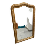 Large gilded patinated trumeau mirror