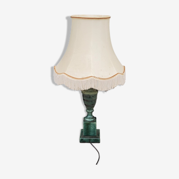 Lampe en albâtre de couleur verte des années 70