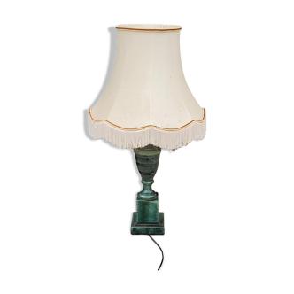 Lampe en albâtre de couleur verte des années 70