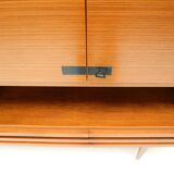 Large vintage highboard sideboard / wall unit made of teak from the 1960s