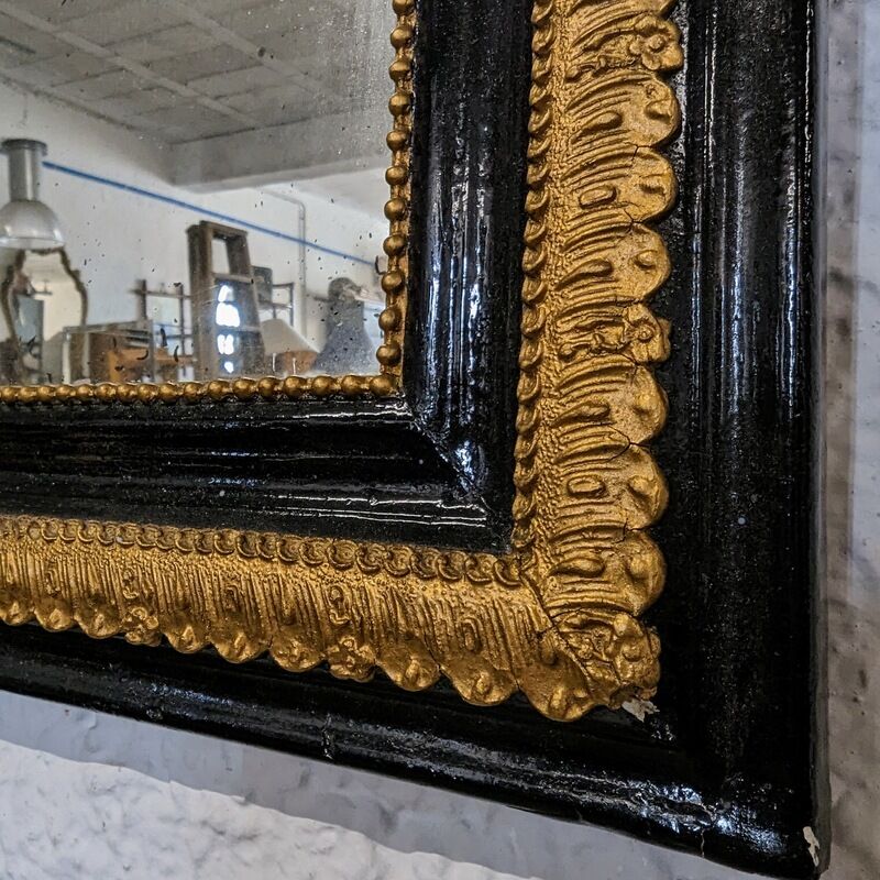 Mirror Louis Philippe black and gold