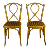2 chaises gyf, bistrot assises bois, 1935