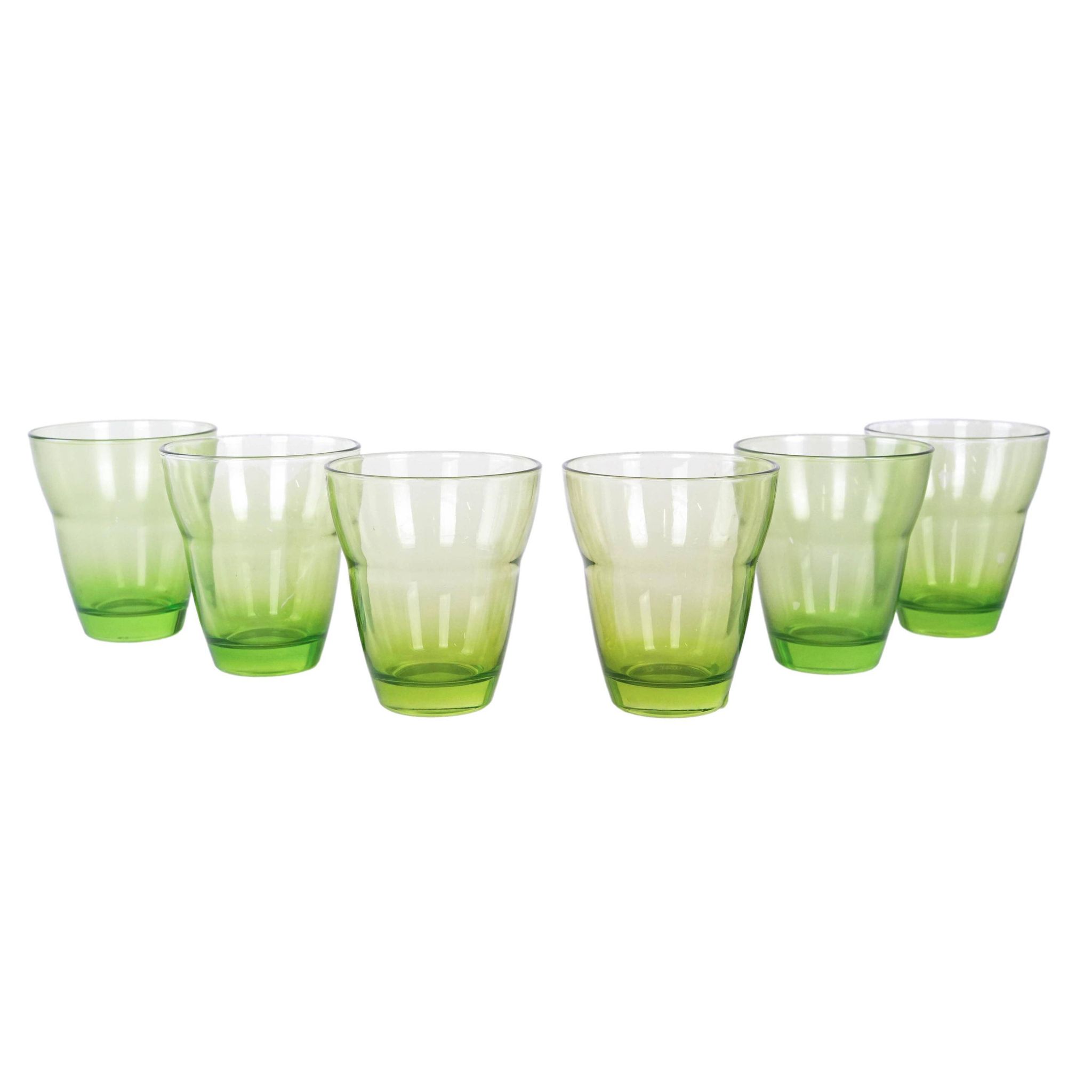 Set of green glasses, Italian design, 1980s, production: Italy