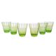 Set of green glasses, Italian design, 1980s, production: Italy