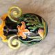 vase by Gabriel Fourmaintraux, earthenware from Desvres, signed GF Fra