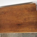 Side table 1950 metal and oak