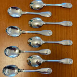 Christofle France Vendôme, 8 ice cream spoons in new condition.