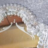 Venetian mirror 22cm X 24 cm Murano glass to pose 50s
