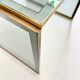 Vintage smoked glass and brass side table, Italy, 1970s