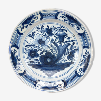 Delft blue and white plate 18th century