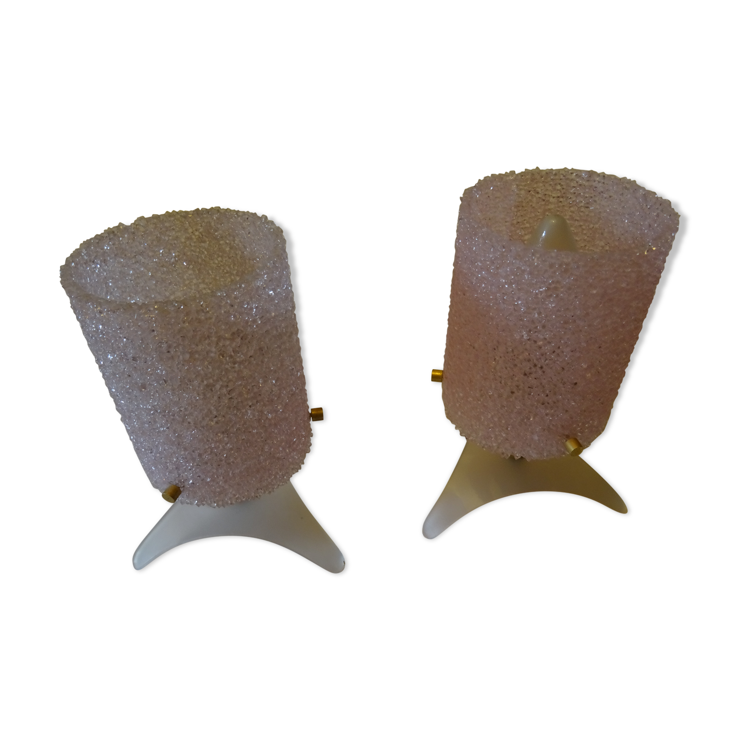 Duo of lamps in plexiglas 50/60