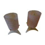 Duo of lamps in plexiglas 50/60