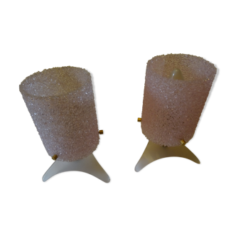 Duo of lamps in plexiglas 50/60