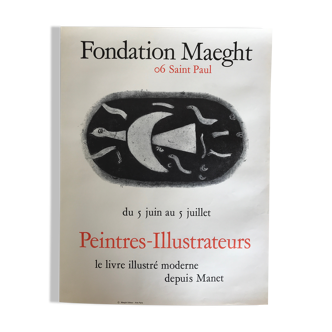 Affiche d'exposition originale de Georges Braque à la Fondation Maeght, 1969