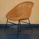 Mid century bamboo an iron pod chair, 1960s